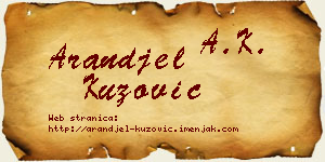 Aranđel Kuzović vizit kartica